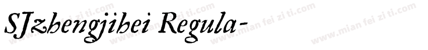 SJzhengjihei Regula字体转换